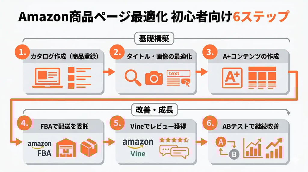 Amazon商品ページ最適化 初心者向け6ステップ