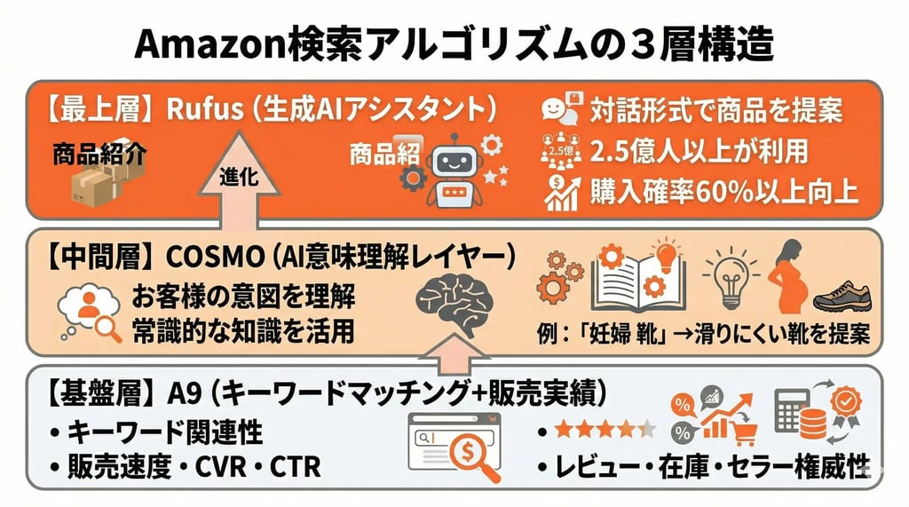 Amazon検索アルゴリズムの3層構造