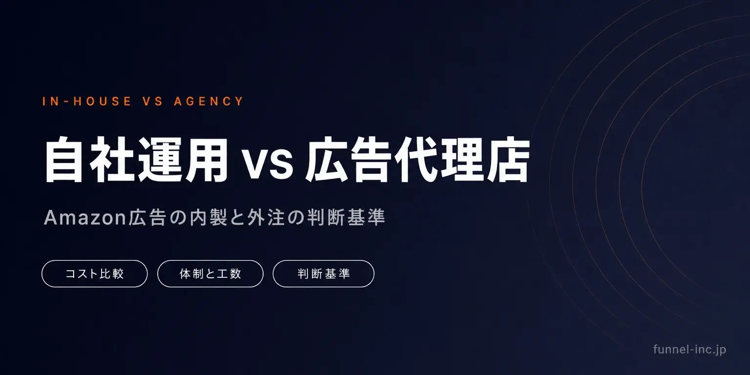自社運用 vs 広告代理店 Amazon広告の内製と外注の判断基準