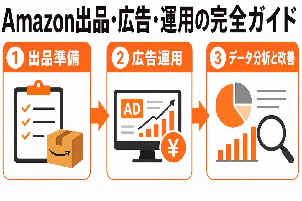 Amazon出品・広告・運用の完全ガイドのインフォグラフィック