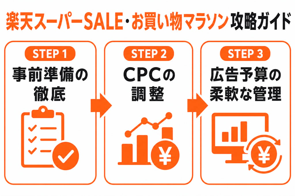 楽天スーパーSALE・お買い物マラソン攻略ガイドのインフォグラフィック