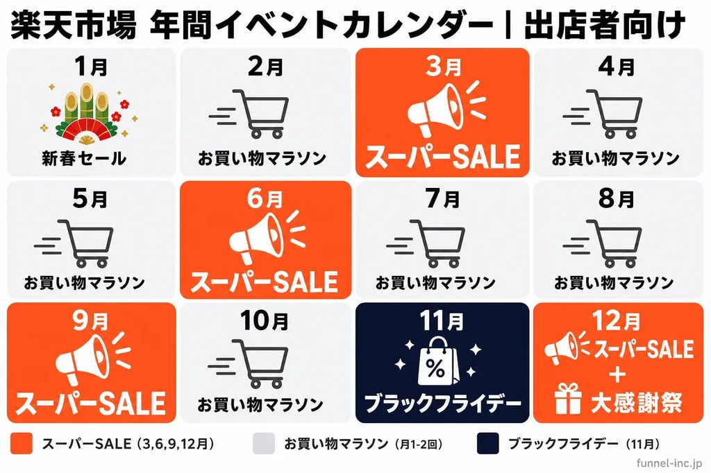 楽天市場 年間イベントカレンダー｜出店者向け