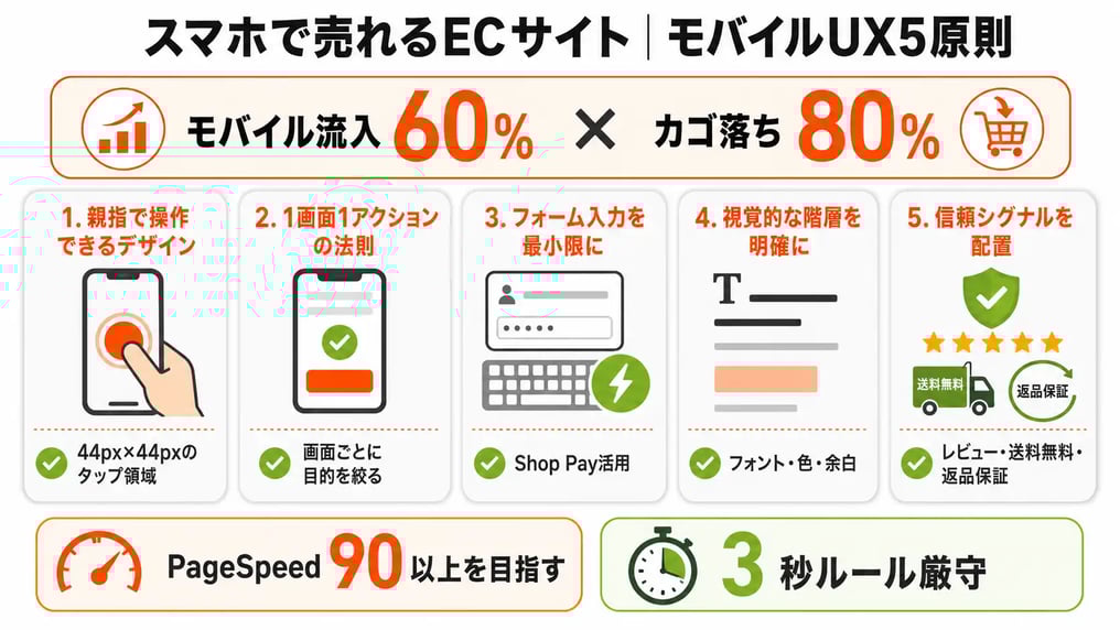 スマホで売れるECサイト｜モバイルUX5原則