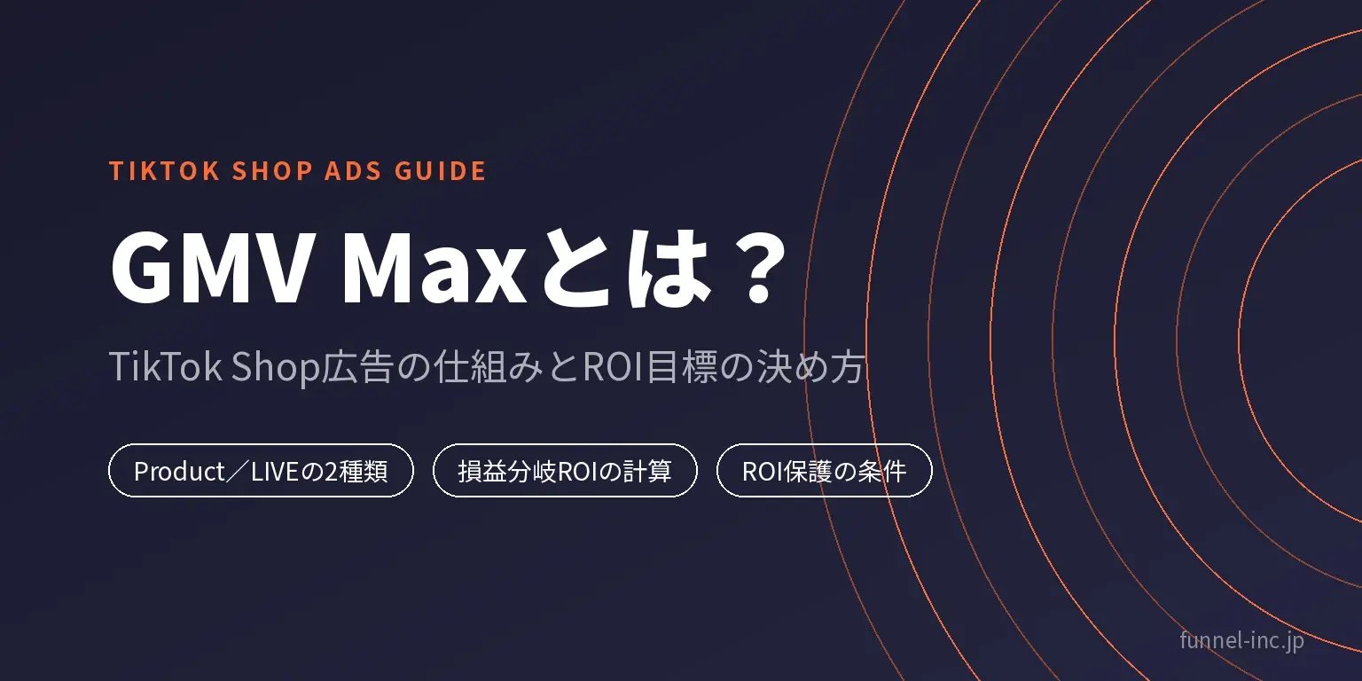 GMV Maxとは？TikTok Shop広告の仕組みとROI目標の決め方