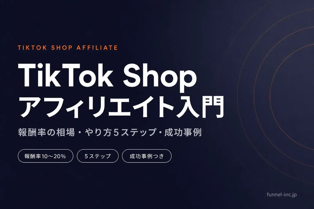 TikTok Shop アフィリエイトの始め方｜報酬率の相場・やり方5ステップ・成功事例