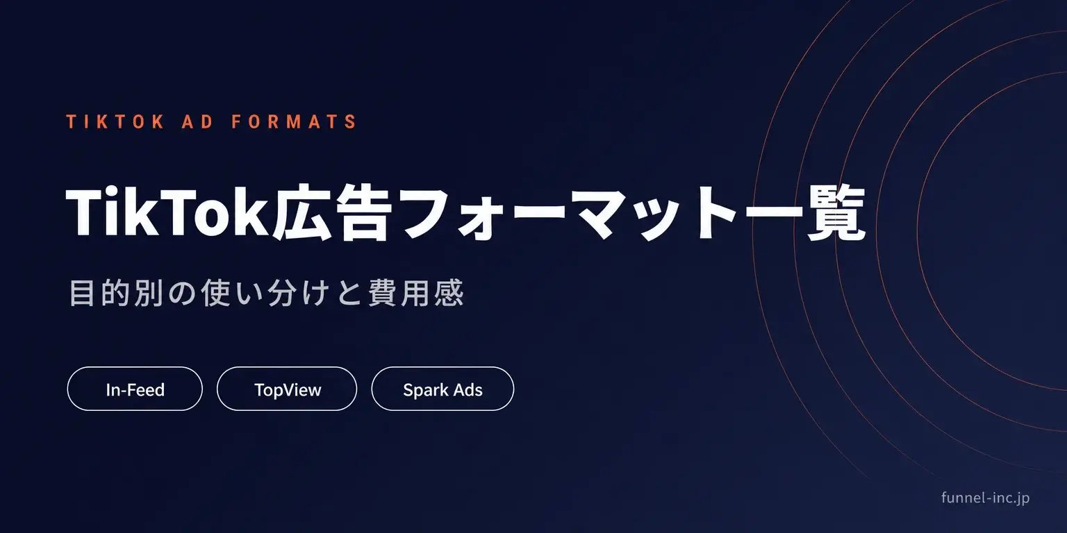 TikTok広告フォーマット一覧 目的別の使い分けガイド