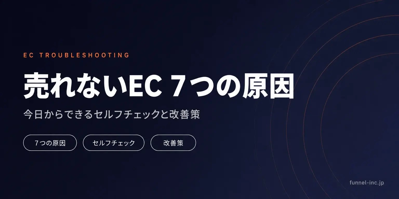 ネットショップが売れない7つの原因とセルフチェックリスト