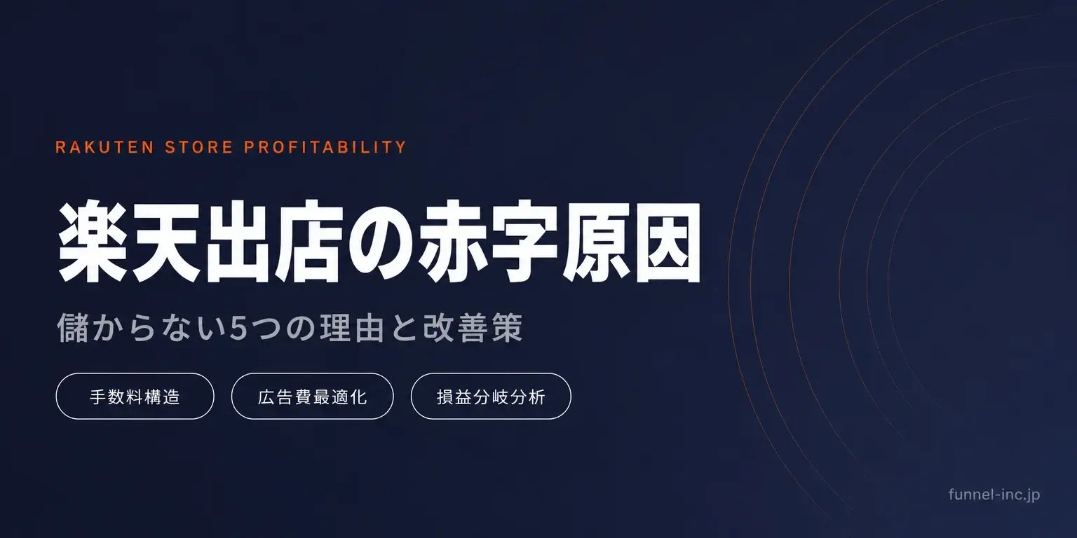 楽天出店で儲からない5つの原因と改善策