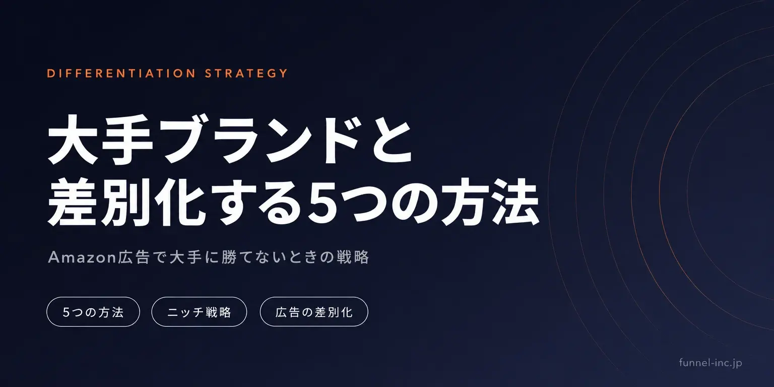 大手ブランドと差別化する5つの方法 Amazon広告で大手に勝てないときの戦略