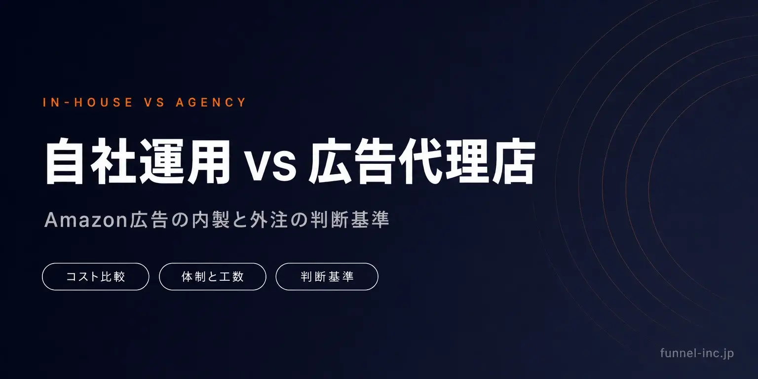 自社運用 vs 広告代理店 Amazon広告の内製と外注の判断基準