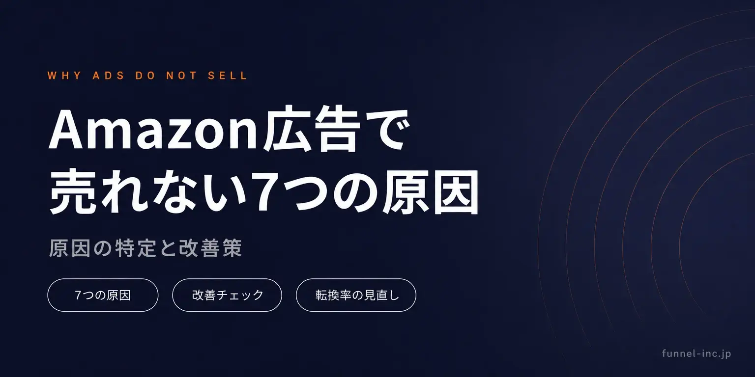 Amazon広告で売れない7つの原因 原因の特定と改善策