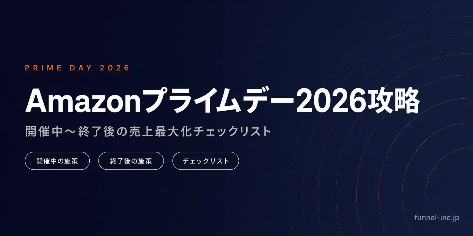 Amazonプライムデー2026攻略 開催中〜終了後の売上最大化チェックリスト