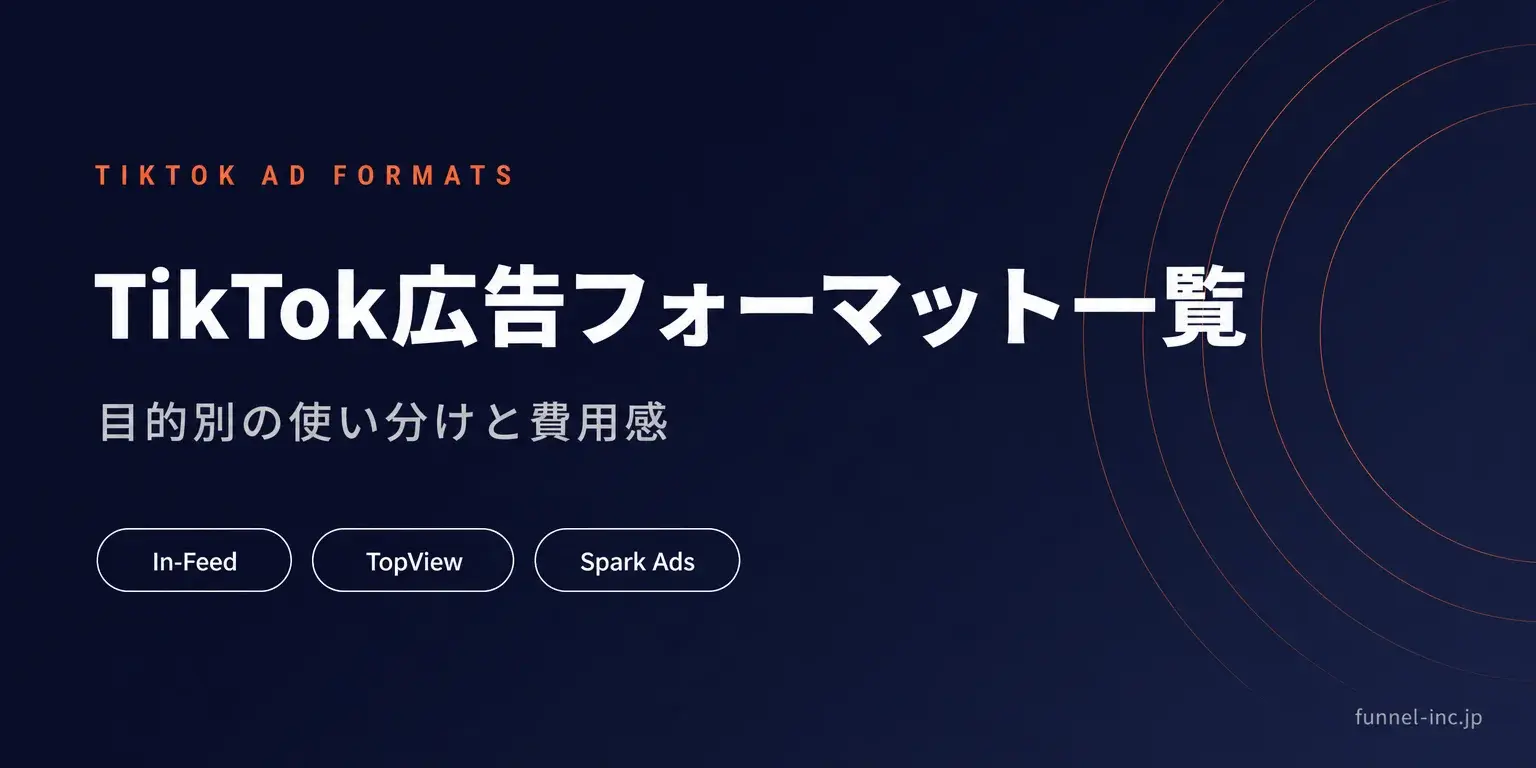 TikTok広告フォーマット一覧 目的別の使い分けガイド