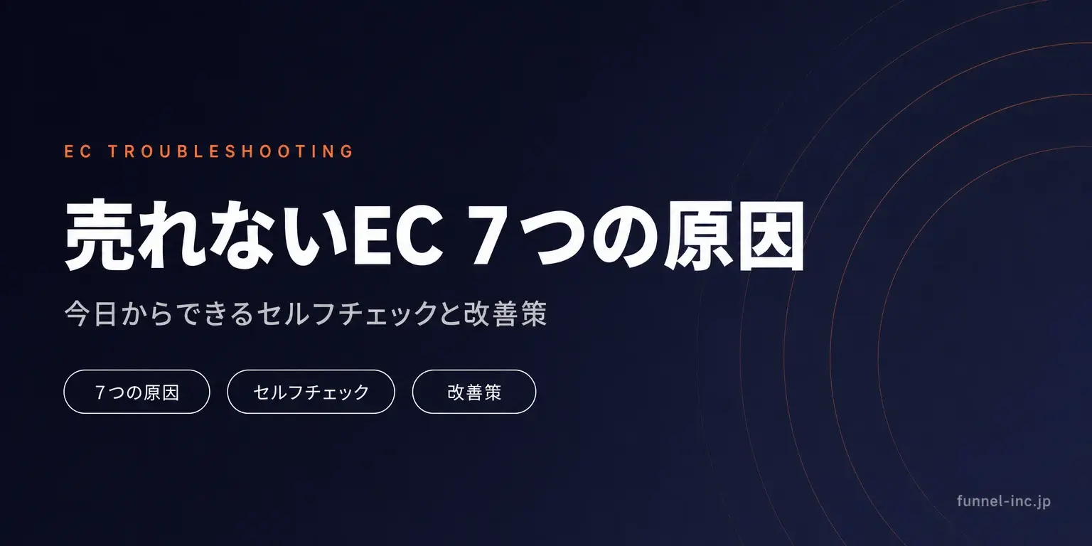 ネットショップが売れない7つの原因とセルフチェックリスト
